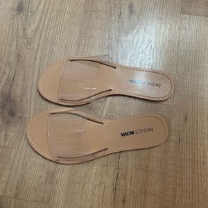 clear sandals